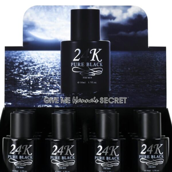 عطر رجالي 24K PURE BLACK HANNA''''S SECRET هانا سيكريت 50 مل ايتم M667Z-3 رقم 235-12