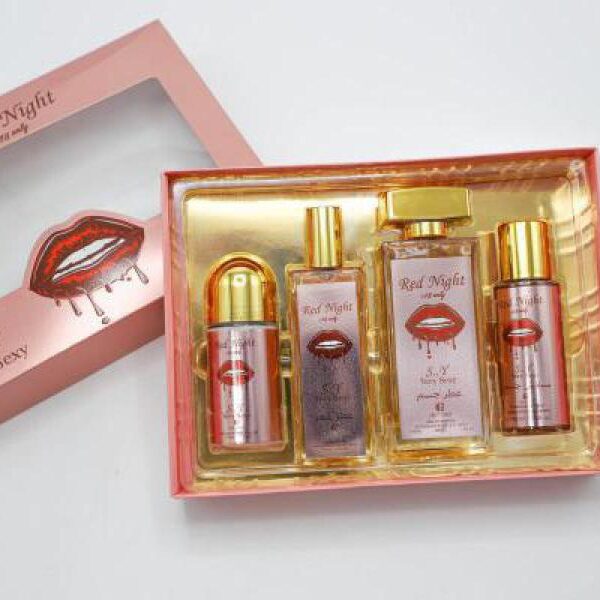 طقم عطر ستاتي RED NIGHT جالوجيري 4 قطع LQY4402 رقم 18-74