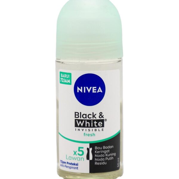 رول عرق NIVEA  نيفيا ستاتي 50 مل لون BLACK & WHITE LAWAN