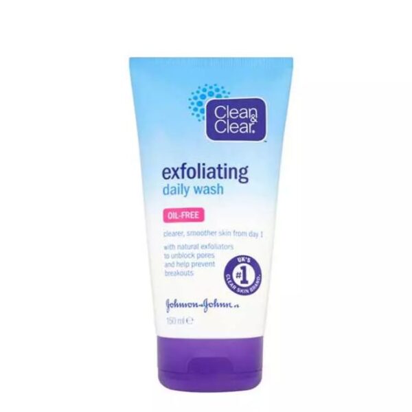 غسول للوجه CLEAN AND CLEAR   كلين كلير 150مل EXFOLIATING  OIL-FREE