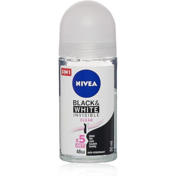 رول عرق NIVEAنيفيا 50 مل لون BLACK & WHITE INVISIBLE CLEAR