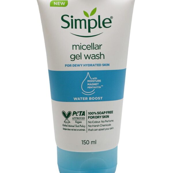 غسول للوجه SIMPLE سيمبل 150 مل micellar gel wash  ازرق