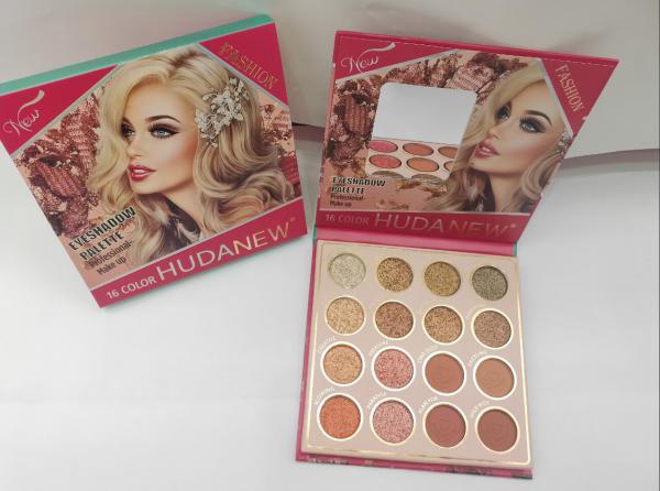 دفتر اي شدو بلمعة  HUDA NEW  هدى نيو  16 لون    LD7549