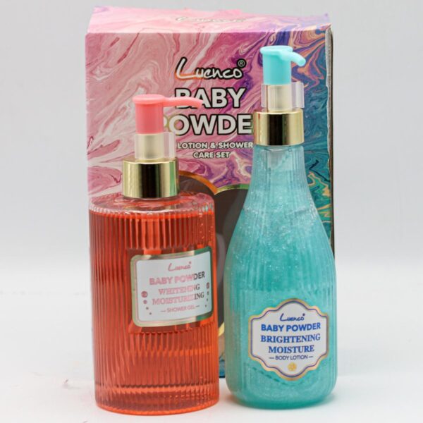 بكج شاور جل وبودي لوشنBABY POWDERبيبي باودر250مل+350مل YS2441رقم كرتونة8-31