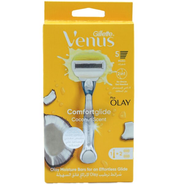 شفرات حلاقة venus gillette فينوس اصفر  comfortglide cocanut 2