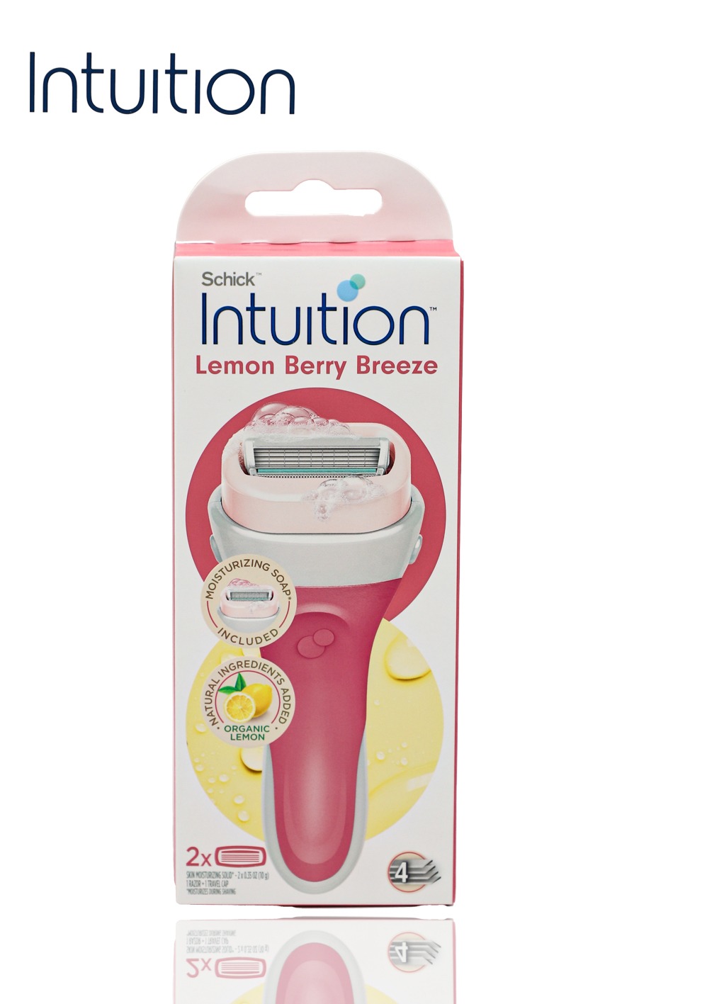RB1140 شفرات حلاقة INTUITION 4 انتويشن Lemon Berry Breeze - الصورة 1