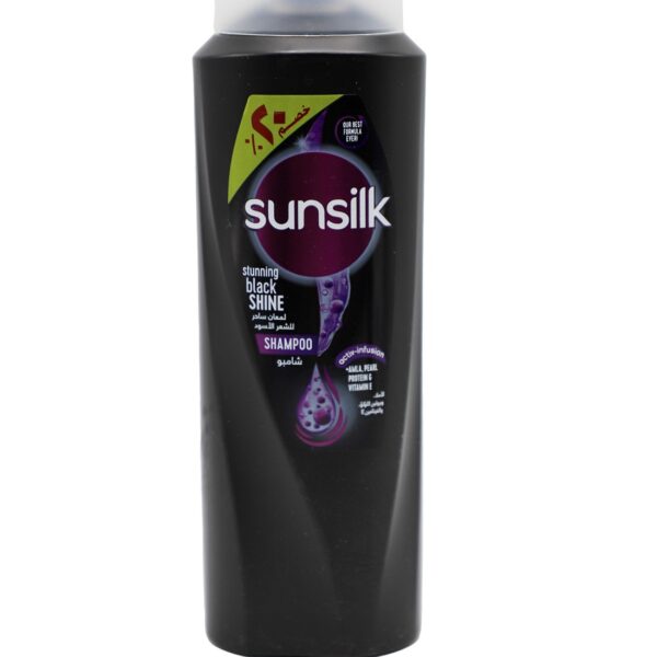 شامبو SUNSILK صانسيلك 600 مل لون اسود