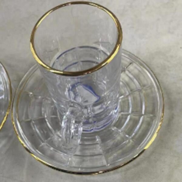 كوب زجاج مع صحن سفلي63-10