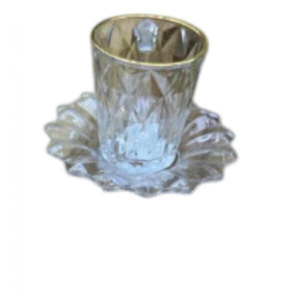 كاسات  شاي بحز ذهبي رقم 3-8