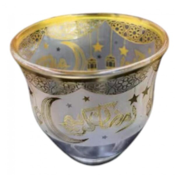 فناجين قهوة سادة مع حز ذهبي  رقم 10-10