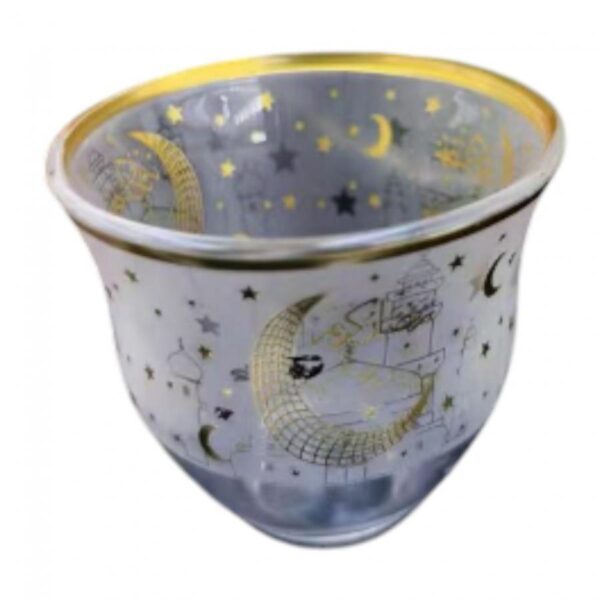 فناجين قهوة سادة مع حز ذهبي  رقم 10-11