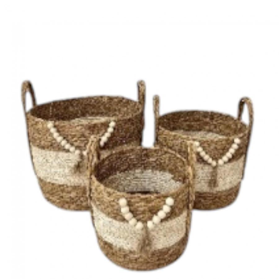 HO1572 طقم سلات قش رقم 130-28 - الصورة 1