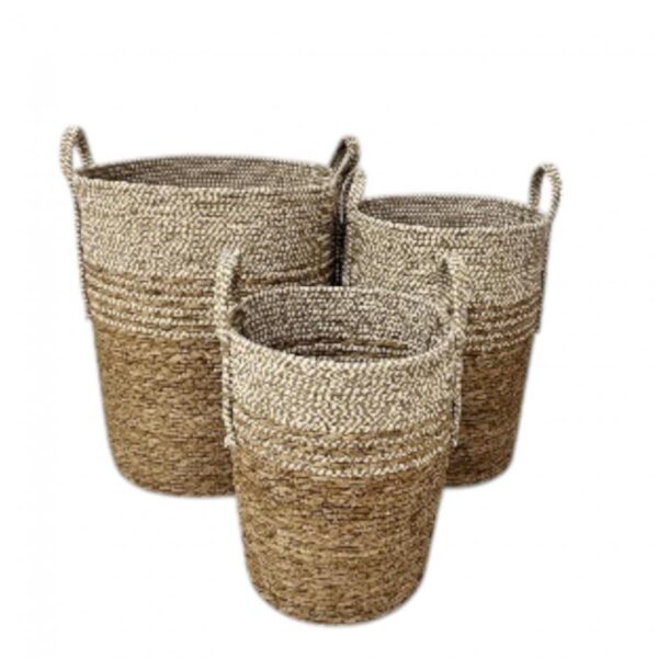 طقم سلات قش حجم كبير  رقم 130-62