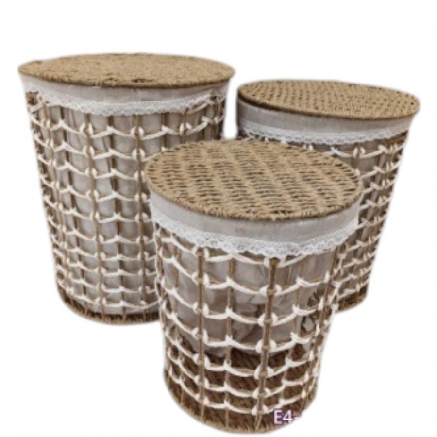 HO1617 طقم سلات قش رقم 130-78 - الصورة 1