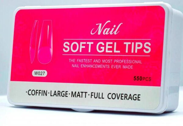 أظافر صناعية شفافه  SOFT GEL TIPS  عدد 550 حبه